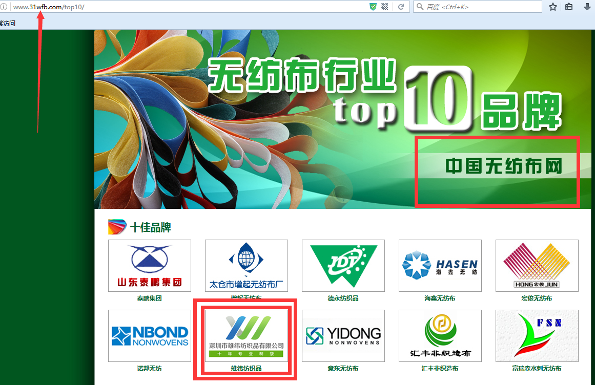 TOP10的無紡布企業(yè)